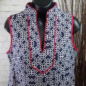 SOLD-Eliza J Mandarin Collar Shift Dress Sz 4